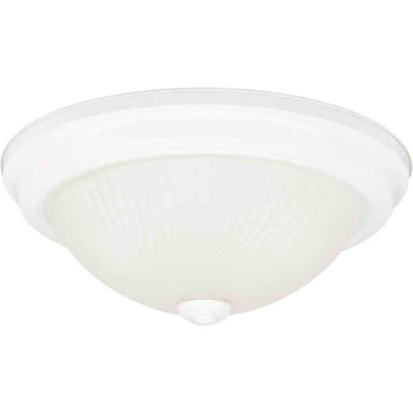 Home Impressions 11 In. White Incandescent Flush Mount Ceiling Light Fixture IFM211WH - main